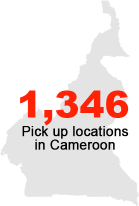 1,346 Pickup Locations in Cameroon