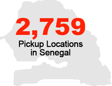 2,759 Pickup Locations in Senegal